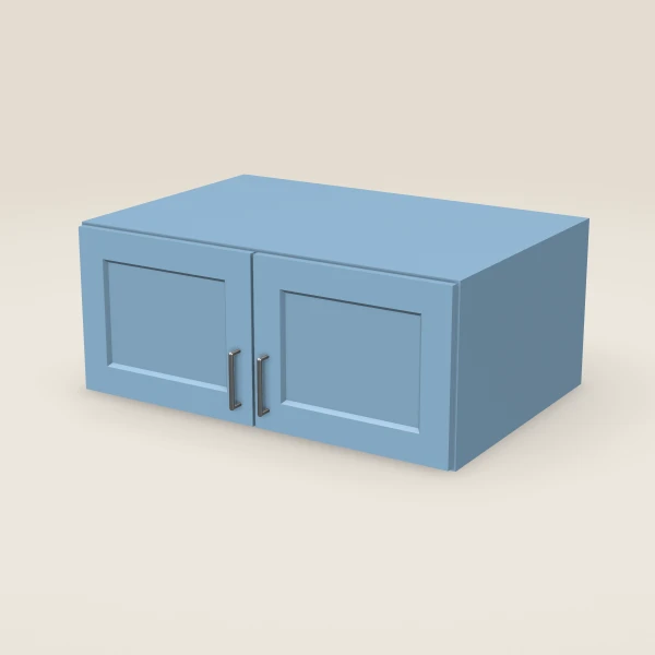 36" Wall Cabinet — 15" High, 24" Deep, Double Door — XTerra Blue, 3D picture