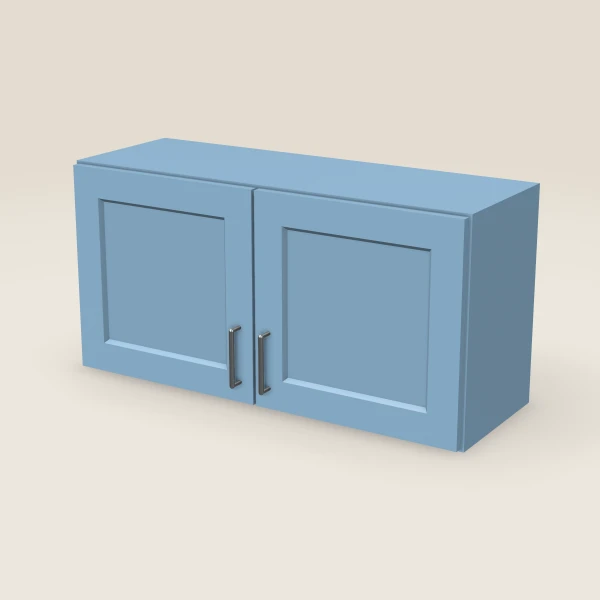 36" Wall Cabinet — 18" High, Double Door — XTerra Blue, 3D picture