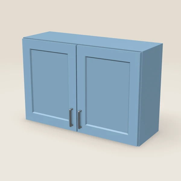 36" Wall Cabinet — 24" High, Double Door — XTerra Blue, 3D picture