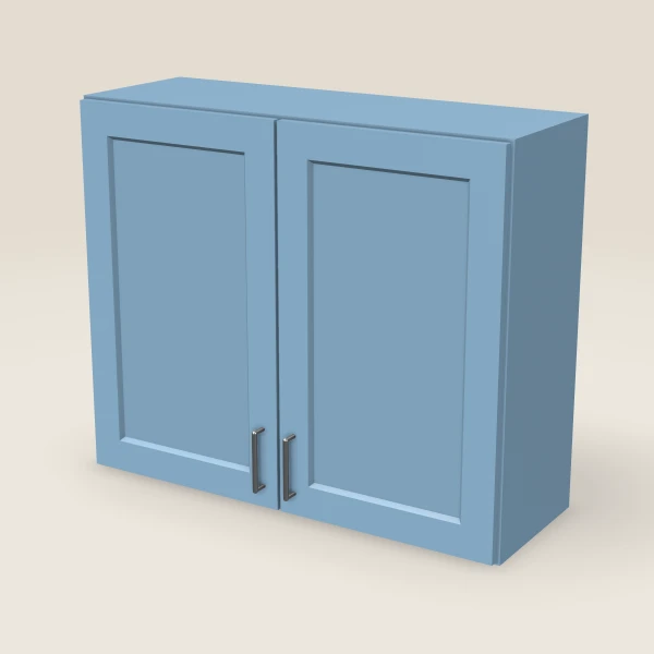 36" Wall Cabinet — 30" High, Double Door — XTerra Blue, 3D picture