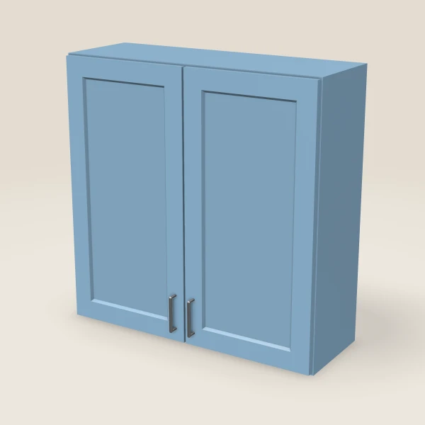 36" Wall Cabinet — 36" High, Double Door — XTerra Blue, 3D picture