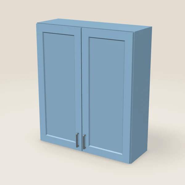 36" Wall Cabinet — 42" High, Double Door — XTerra Blue, 3D picture