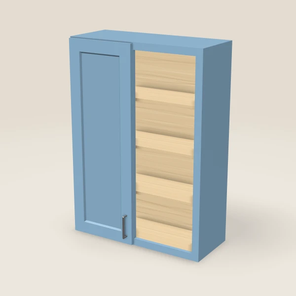 Wall Blind Corner — 42" High — XTerra Blue, 3D picture