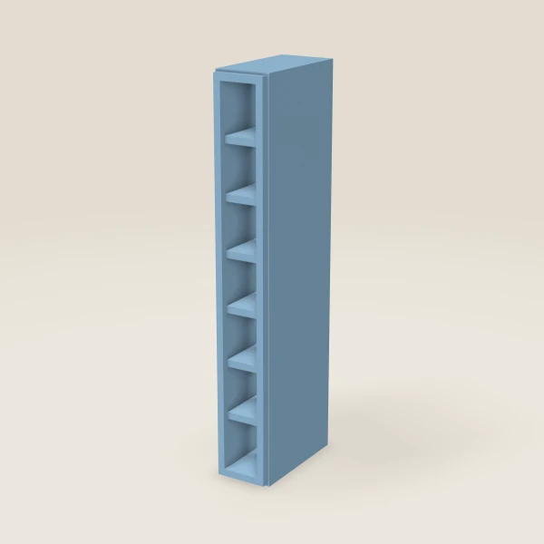6" Wall Cube — 42" High, 7 Cubes — XTerra Blue, 3D picture