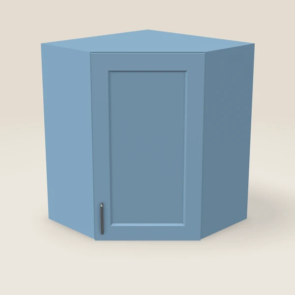 24" Wall Diagonal Corner — 30" High — XTerra Blue, 3D picture