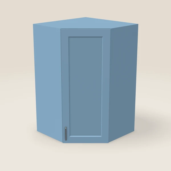 27" Wall Diagonal Corner — 42" High, 15" Deep — XTerra Blue, 3D picture