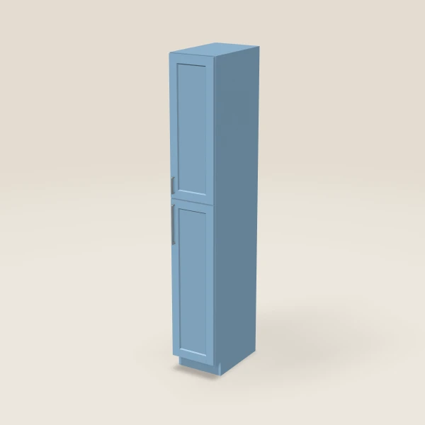 15" Wall Pantry — 96" High — XTerra Blue, 3D picture
