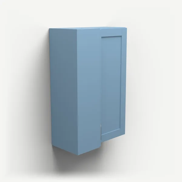 24" Wall Corner Cabinet, Bi-Fold Door — 36" High — XTerra Blue, 3D picture