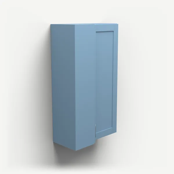 24" Wall Corner Cabinet, Bi-Fold Door — 42" High — XTerra Blue, 3D picture