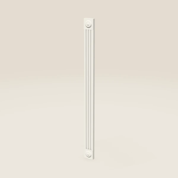 3" Fluted Wall Filler with Rosettes — 42" High — Champagne, 3D picture