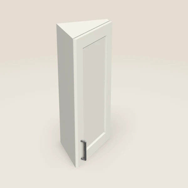 12" Wall End Angle Cabinet — 30" High — Champagne, 3D picture