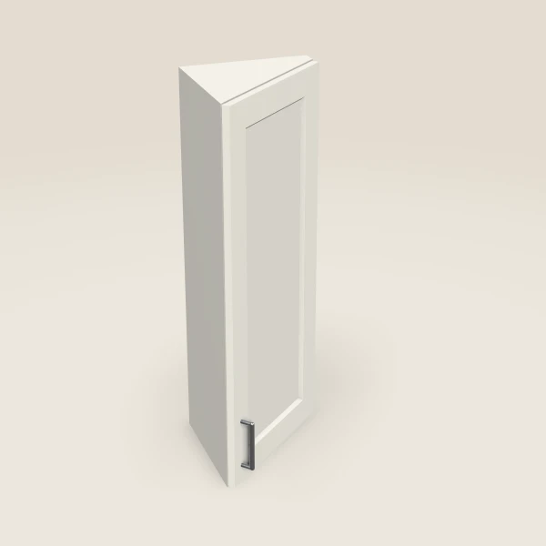 12" Wall End Angle Cabinet — 36" High — Champagne, 3D picture