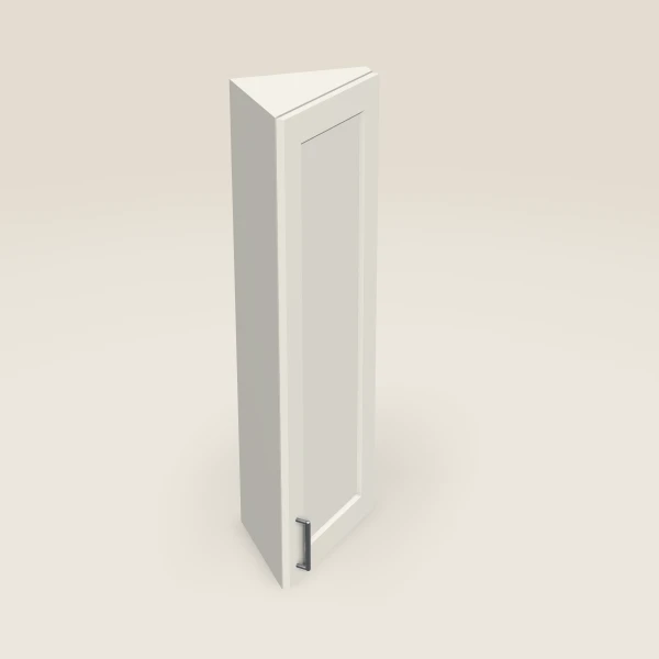 12" Wall End Angle Cabinet — 42" High — Champagne, 3D picture
