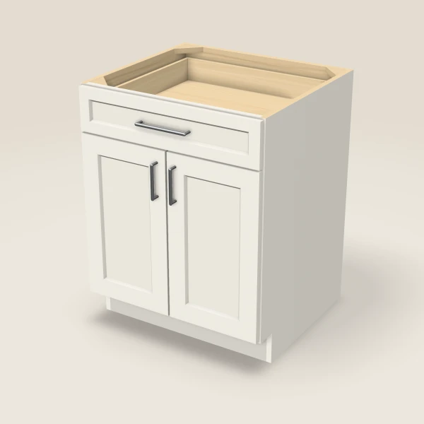 27" Base Cabinet — Double Door — Champagne, 3D picture