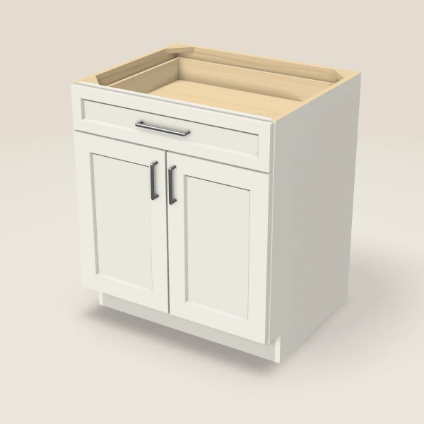 30" Base Cabinet — Double Door — Champagne, 3D picture