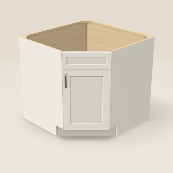 Diagonal Corner Sink Base — 36" — Champagne, 3D picture