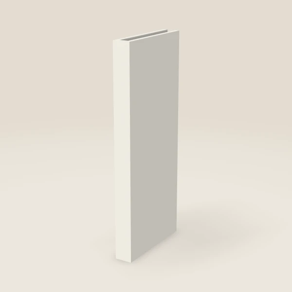 Columna de 3", pared — 36" de alto, 15" de fondo — Champagne, imagen en 3D