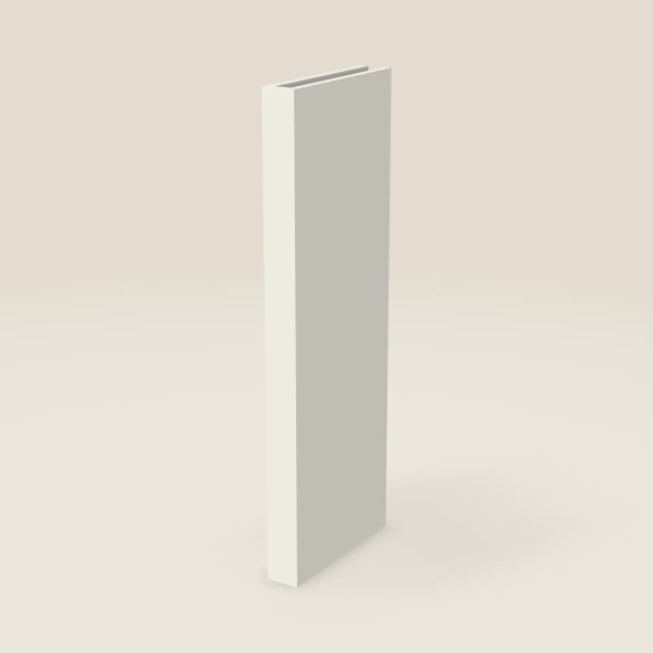 Columna de 3", pared — 42" de alto, 15" de fondo — Champagne, imagen en 3D
