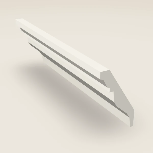 Classic Crown Molding — 4½" × 96" — Champagne, 3D picture