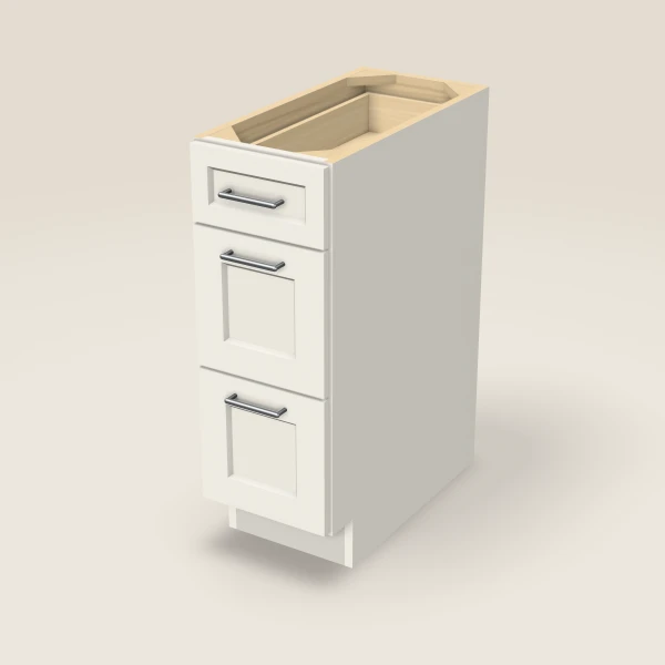 12" 3-Drawer Base — Champagne, 3D picture