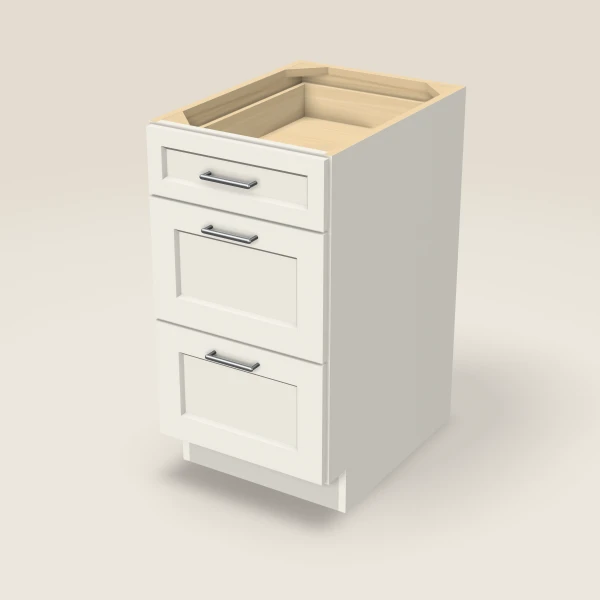 18" 3-Drawer Base — Champagne, 3D picture