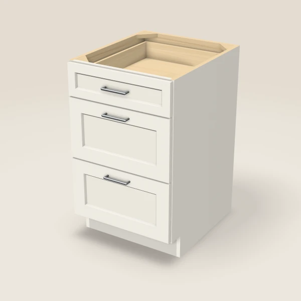 21" 3-Drawer Base — Champagne, 3D picture