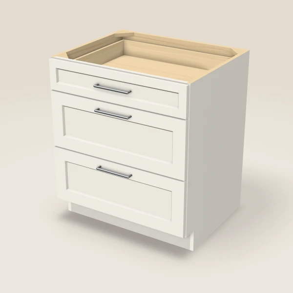 30" 3-Drawer Base — Champagne, 3D picture
