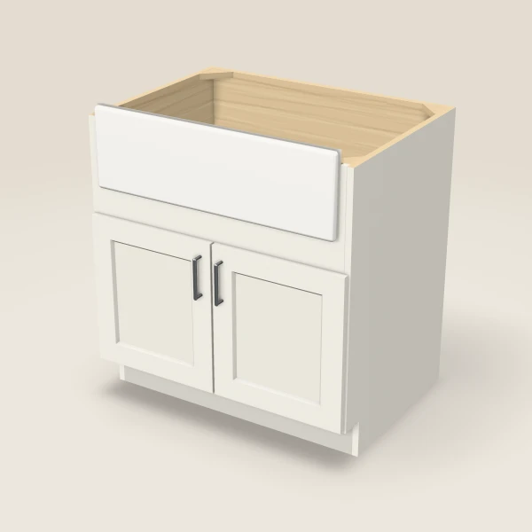 33" Farm Sink Base — Champagne, 3D picture