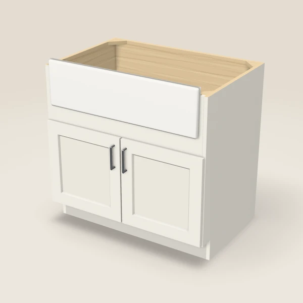 36" Farm Sink Base — Champagne, 3D picture