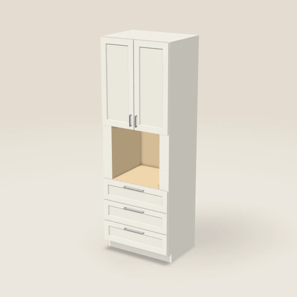 33" Oven Cabinet — 96" High — Champagne, 3D picture