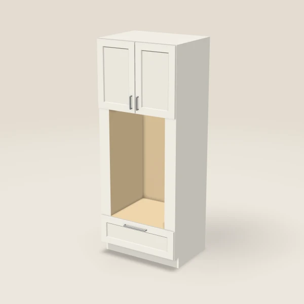 33" Oven Cabinet with Microwave Opening — 84" High — Champagne, 3D picture