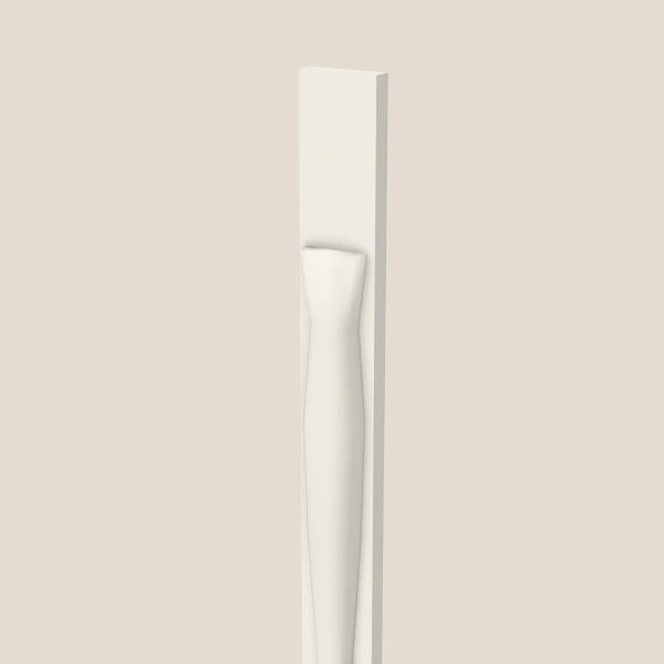 Media pata POLE75-T396 — 96" de alto — Champagne, imagen en 3D