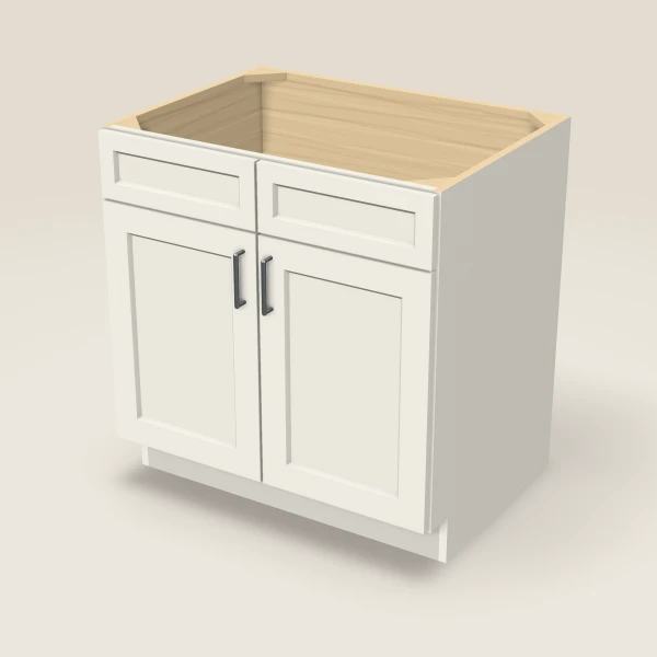 33" Sink Base — Double Door — Champagne, 3D picture
