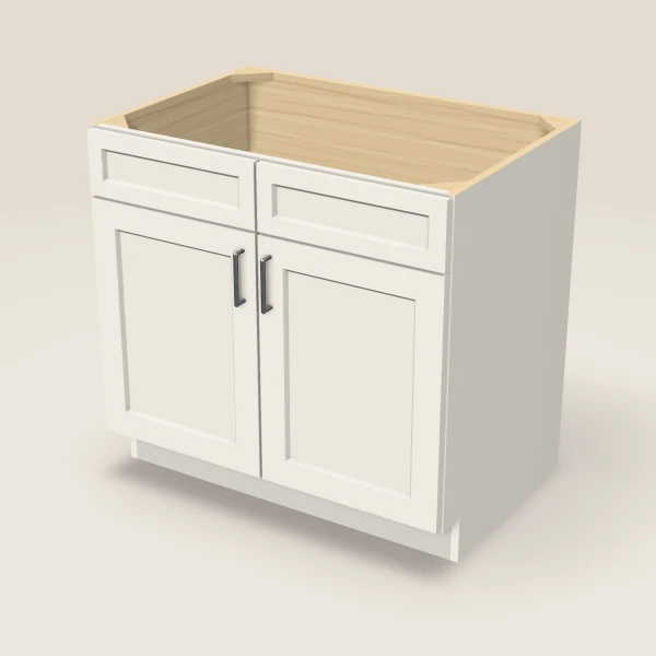 36" Sink Base — Double Door — Champagne, 3D picture