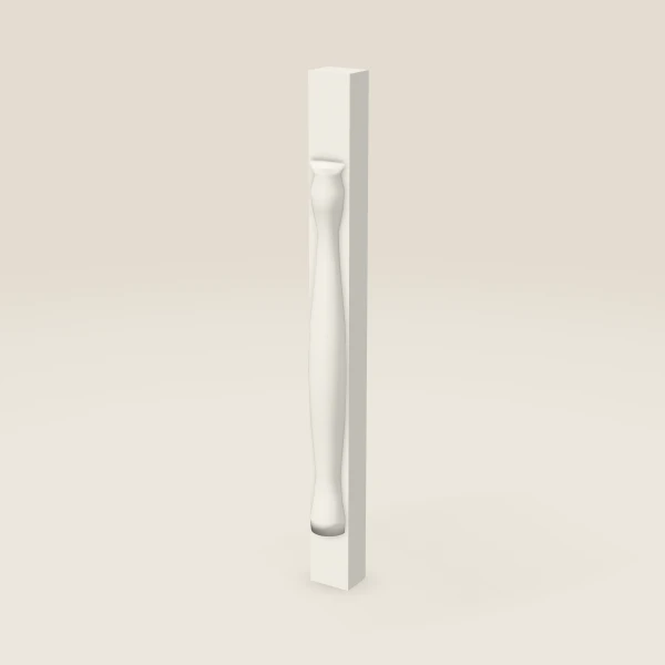 Columna torneada con relleno TP3 — 34½" de alto — Champagne, imagen en 3D