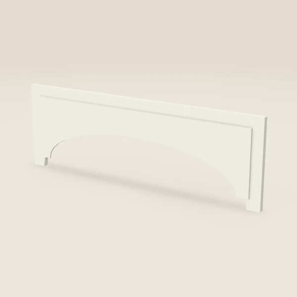 36" Arched Raised-Panel Valance — 12" to 8" High — Champagne, 3D picture