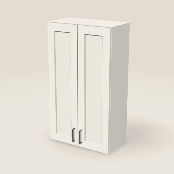 24" Wall Cabinet — 42" High, Double Door — Champagne, 3D picture