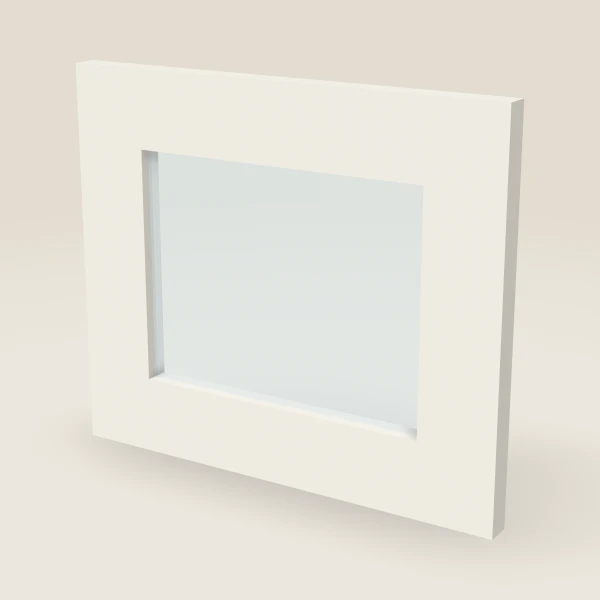 Puerta de vidrio para W2712B (13-5/16" × 11-5/16") — Champagne, imagen en 3D