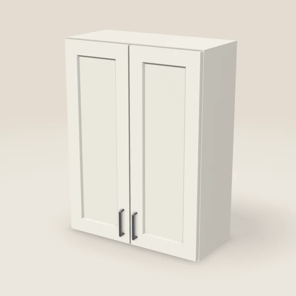27" Wall Cabinet — 36" High, Double Door — Champagne, 3D picture