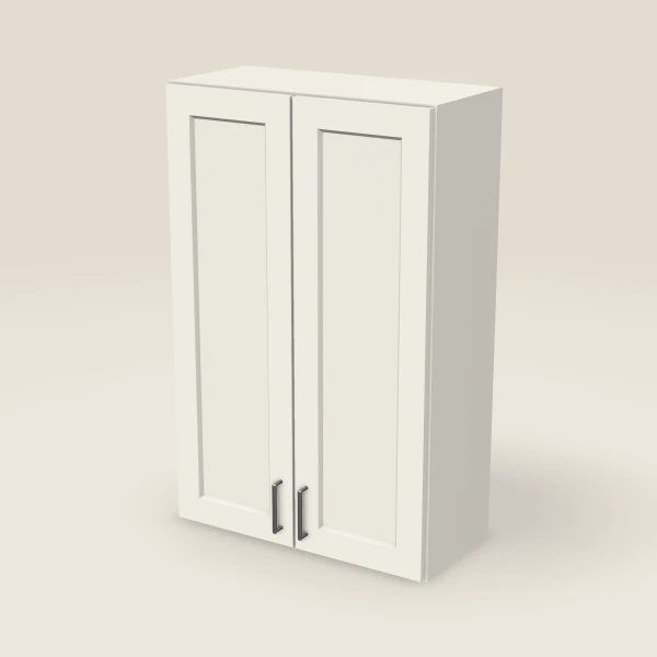 27" Wall Cabinet — 42" High, Double Door — Champagne, 3D picture