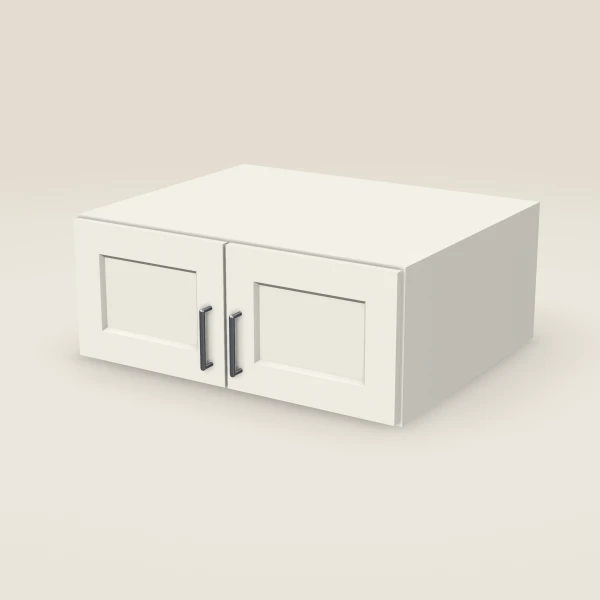 30" Wall Cabinet — 12" High, 24" Deep, Double Door — Champagne, 3D picture