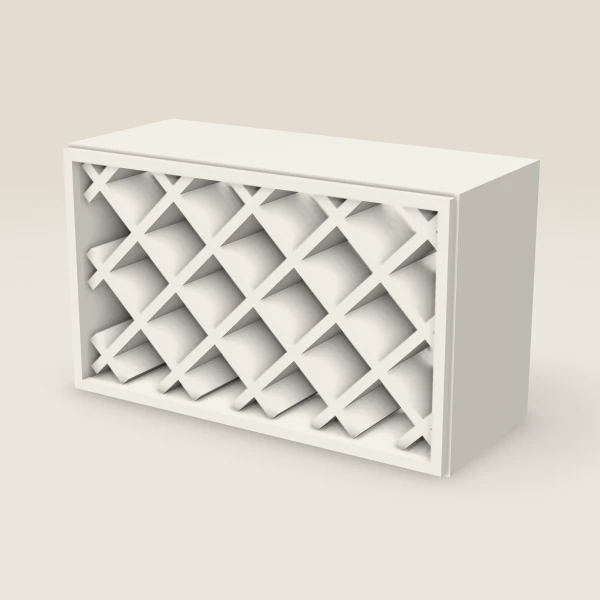 30" Wine Rack Wall Cabinet — 18" High — Champagne, 3D picture