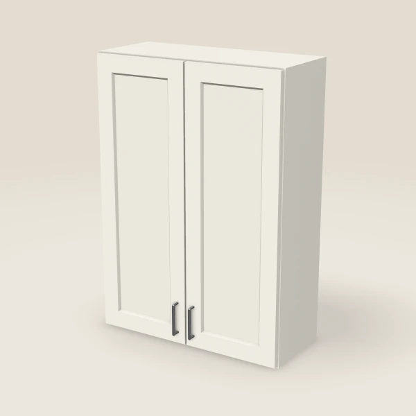30" Wall Cabinet — 42" High, Double Door — Champagne, 3D picture