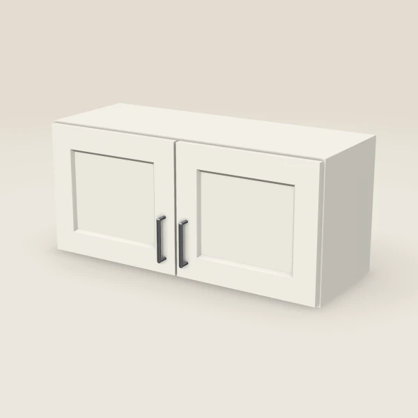 33" Wall Cabinet — 15" High, Double Door — Champagne, 3D picture