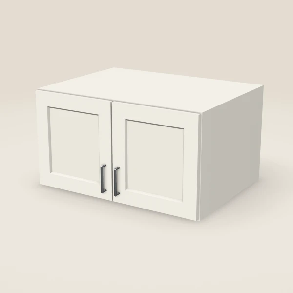 33" Wall Cabinet — 18" High, 24" Deep, Double Door — Champagne, 3D picture