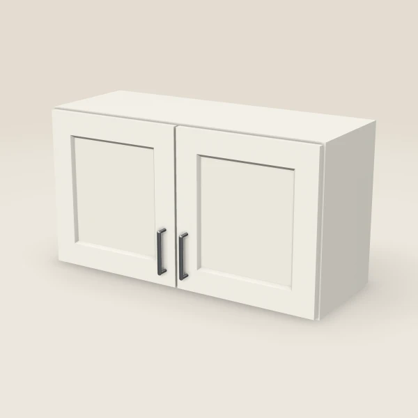 33" Wall Cabinet — 18" High, Double Door — Champagne, 3D picture