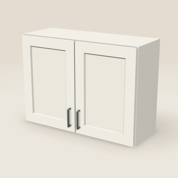33" Wall Cabinet — 24" High, Double Door — Champagne, 3D picture