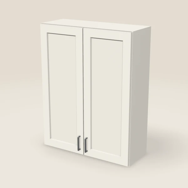 33" Wall Cabinet — 42" High, Double Door — Champagne, 3D picture