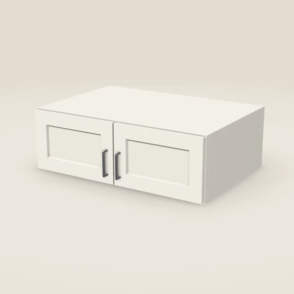 36" Wall Cabinet — 12" High, 24" Deep, Double Door — Champagne, 3D picture