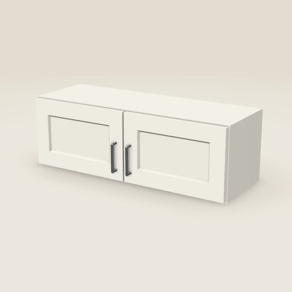 36" Wall Cabinet — 12" High, Double Door — Champagne, 3D picture